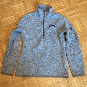 Patagonia Women’s Heather Gray Quarter-Zip Fleece Pullover